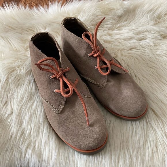 Sperry boys chukka suede tan leather dress shoes 4